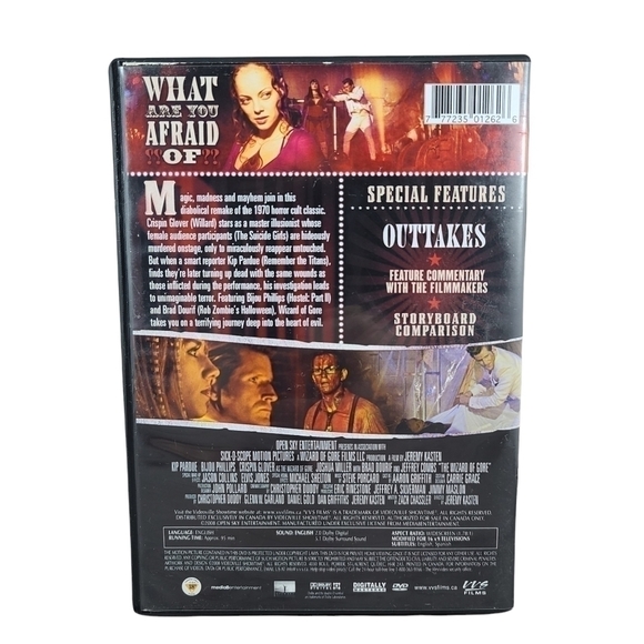 THE Wizard of Gore- Kid Pardue, The Suicide Girls (DVD, 2007) Horror Ex Rental - Picture 2 of 3